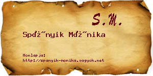 Spányik Mónika névjegykártya